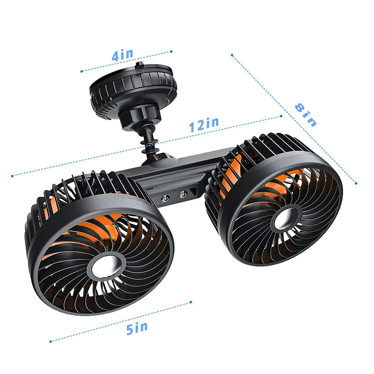 Boneroshop | AeroBreeze Car Fan | Wireless fan with 4000 mAh battery and 3 fan speeds