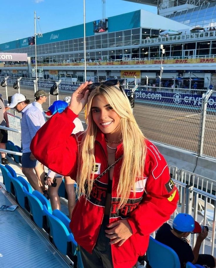 Ailyn Women's Oversized Racing Jacket | Motorsport Style with Colour-Block Design and Patches