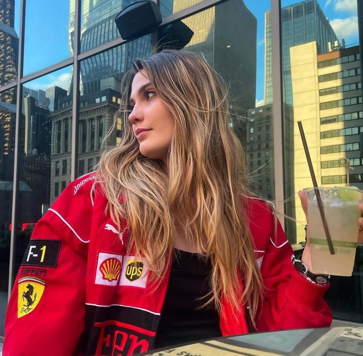 Ailyn Women's Oversized Racing Jacket | Motorsport Style with Colour-Block Design and Patches