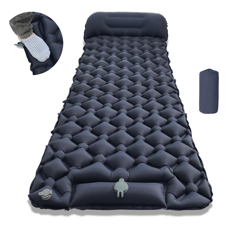 Air Mattress with Integrated Headrest and Comfortable Valve System