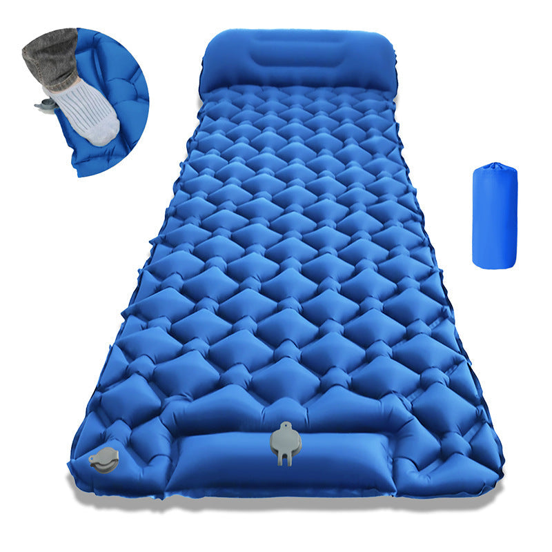 Air Mattress with Integrated Headrest and Comfortable Valve System