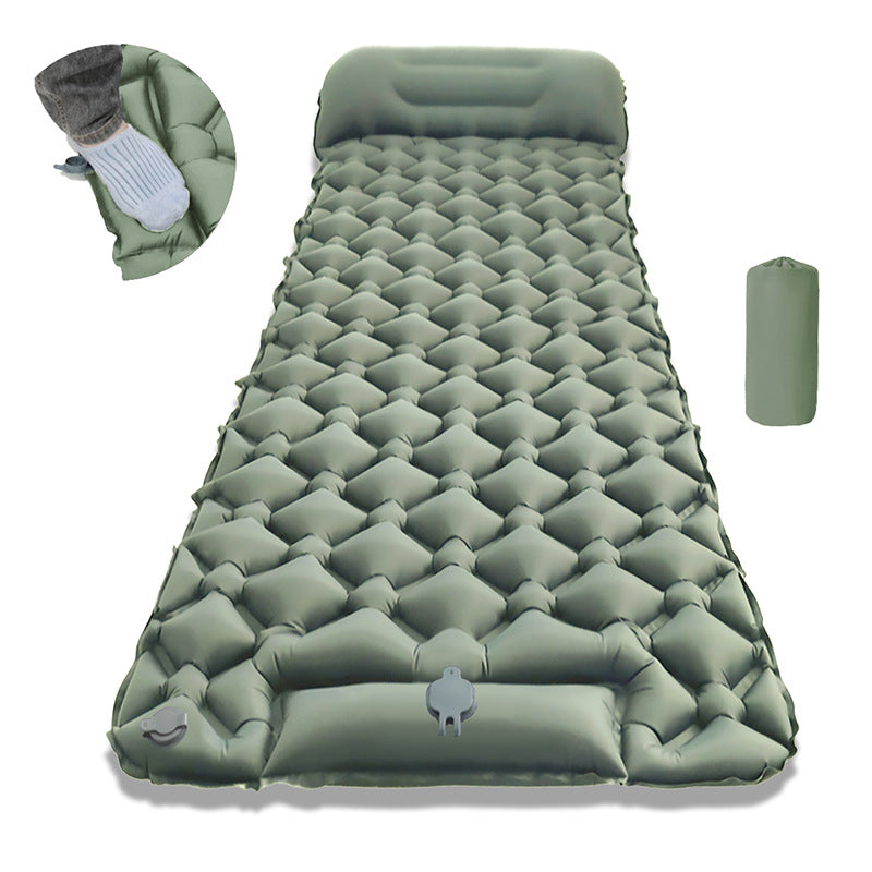 Air Mattress with Integrated Headrest and Comfortable Valve System