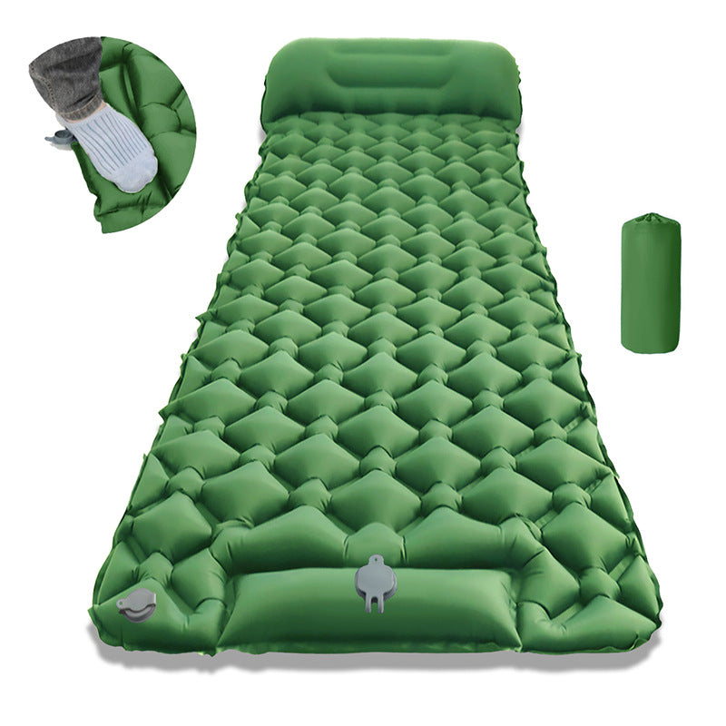 Air Mattress with Integrated Headrest and Comfortable Valve System