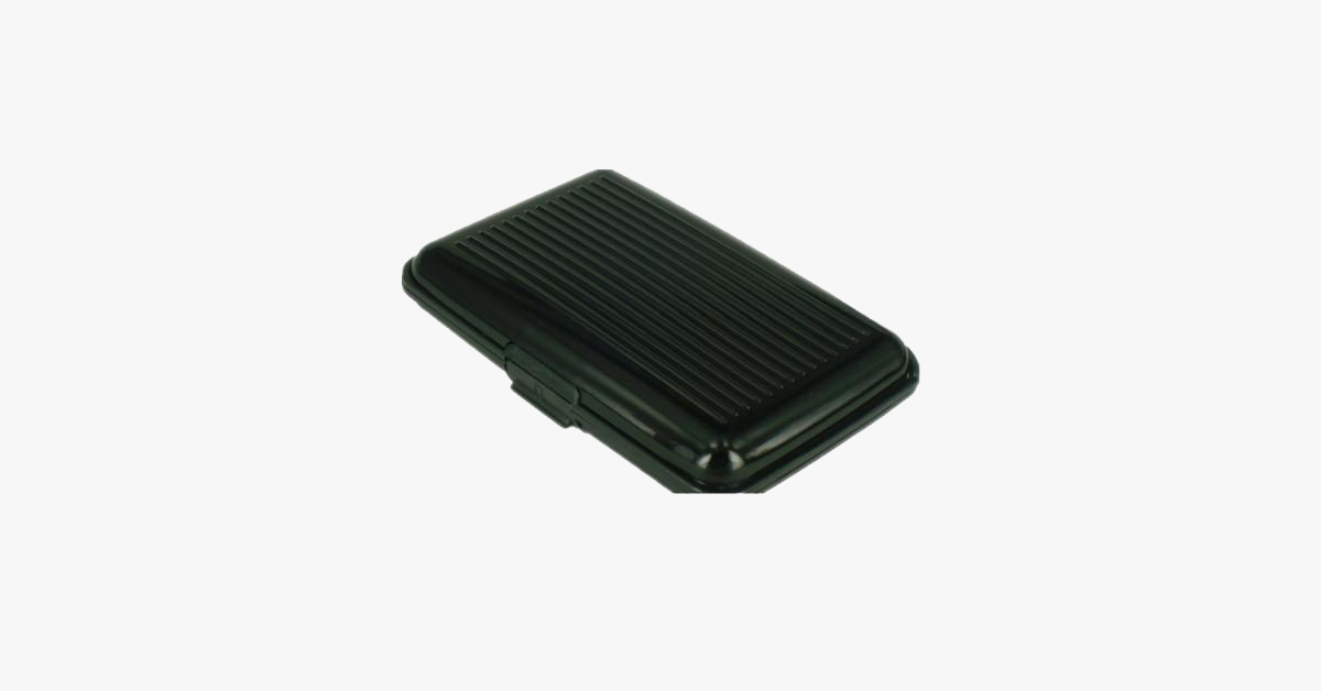 Aluminium Metal Glossy Card Holder – Stylish Travel Wallet with RFID Protection