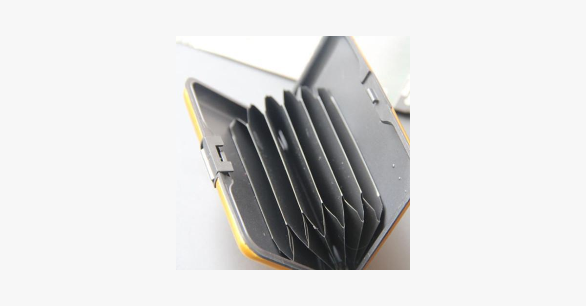 Aluminium Metal Glossy Card Holder – Stylish Travel Wallet with RFID Protection