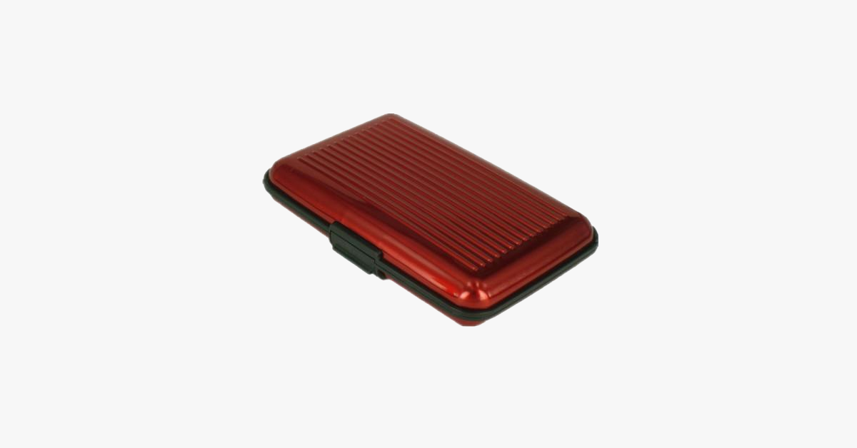 Aluminium Metal Glossy Card Holder – Stylish Travel Wallet with RFID Protection
