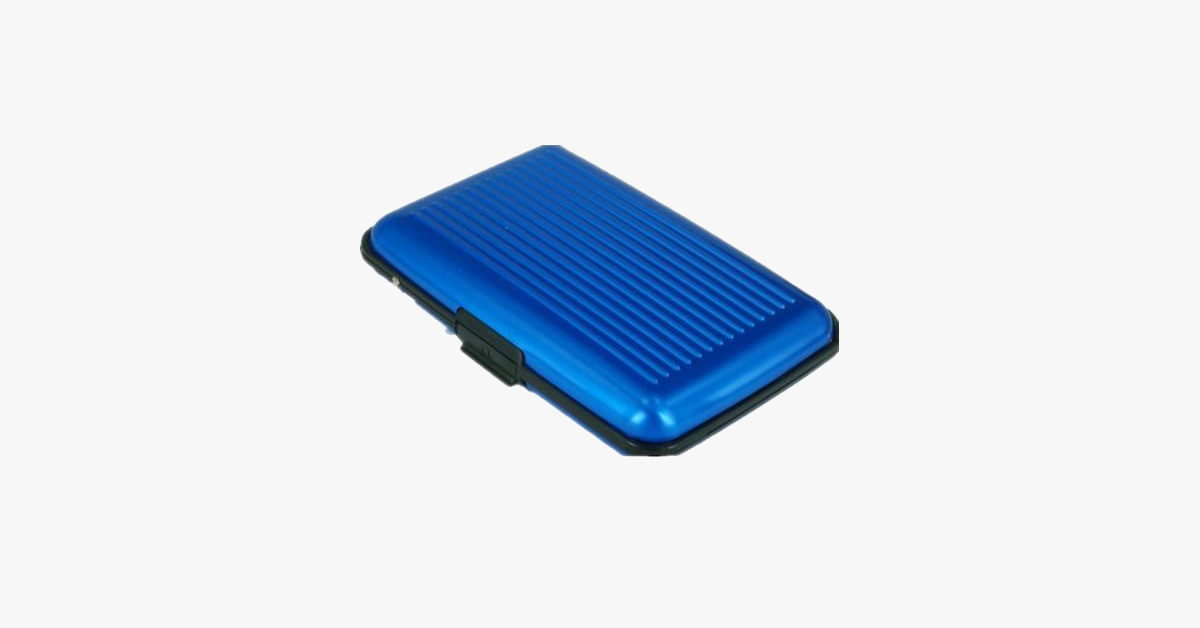 Aluminium Metal Glossy Card Holder – Stylish Travel Wallet with RFID Protection
