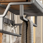 Aluminium Modern Bathroom Accessories Set – Polished Grey Shelf, Paper Holder & Robe Hook