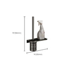 Aluminium Modern Bathroom Accessories Set – Polished Grey Shelf, Paper Holder & Robe Hook