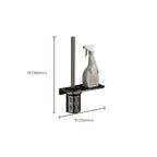 Aluminium Modern Bathroom Accessories Set – Polished Grey Shelf, Paper Holder & Robe Hook
