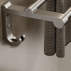 Aluminium Modern Bathroom Accessories Set – Polished Grey Shelf, Paper Holder & Robe Hook