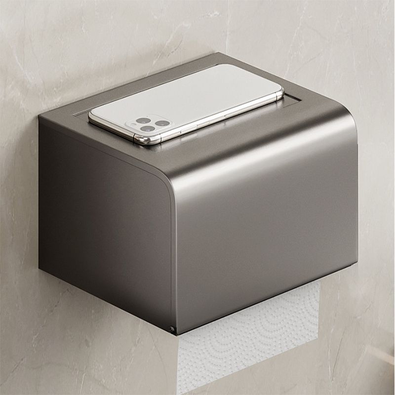 Aluminium Modern Bathroom Accessories Set – Polished Grey Shelf, Paper Holder & Robe Hook