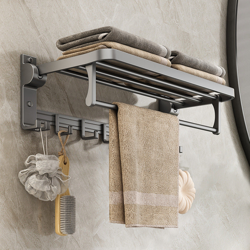Aluminium towel holder, wall-mounted