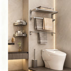 Aluminium towel holder, wall-mounted