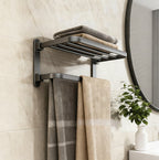 Aluminium towel holder, wall-mounted