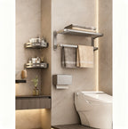 Aluminium towel holder, wall-mounted
