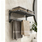 Aluminium towel holder, wall-mounted