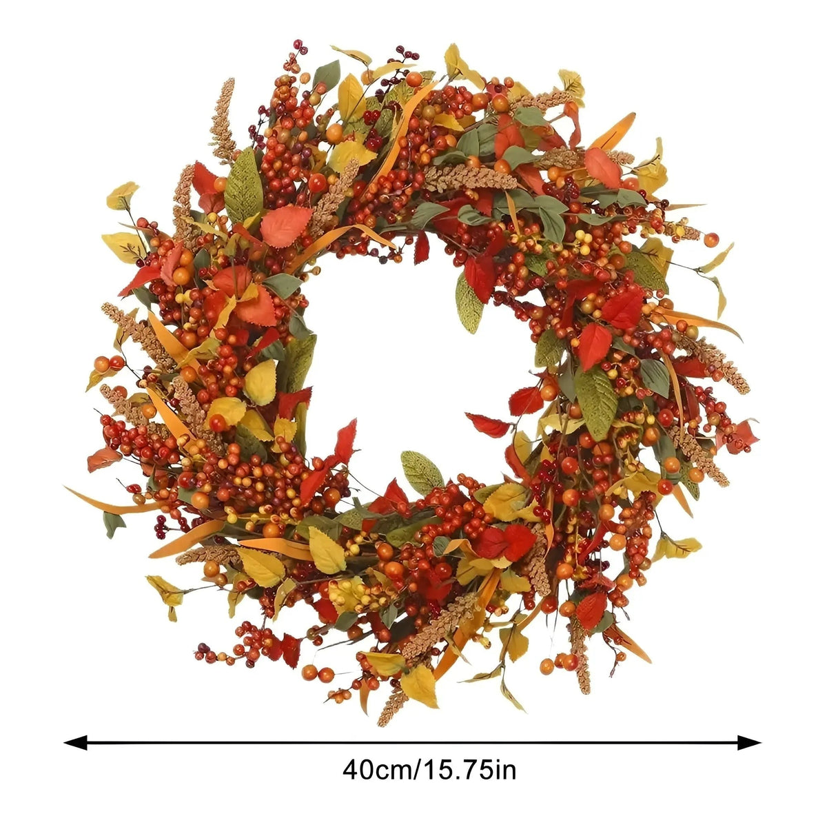 AmberLeaf Autumn Wreath