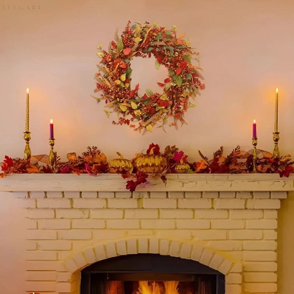 AmberLeaf Autumn Wreath