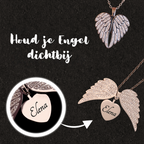 Angel Heart Necklace – Personalised Jewellery with Engraving in Gold or Silver