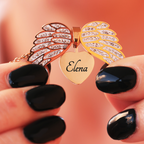 Angel Heart Necklace – Personalised Jewellery with Engraving in Gold or Silver