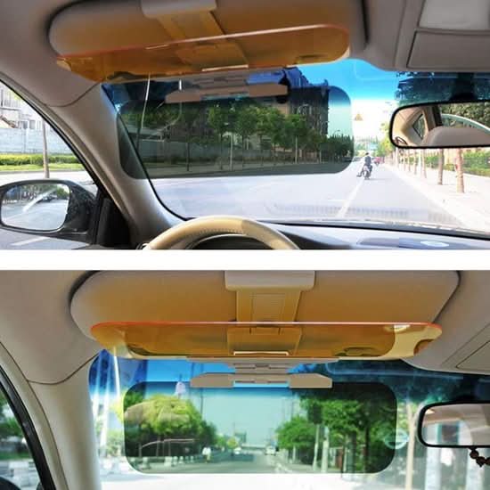 Anti-glare car sun visor for day and night driving