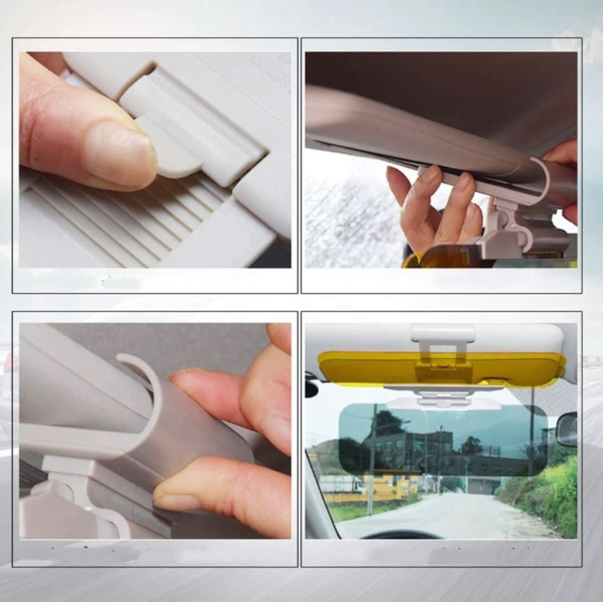 Anti-glare car sun visor for day and night driving