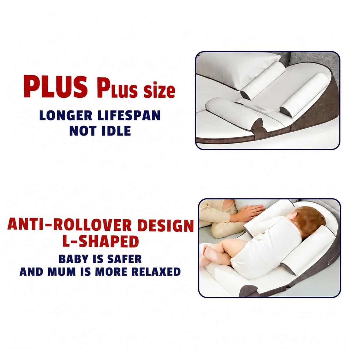 Anti-Reflux Wedge Support for Newborns – Ergonomic Side Cushion