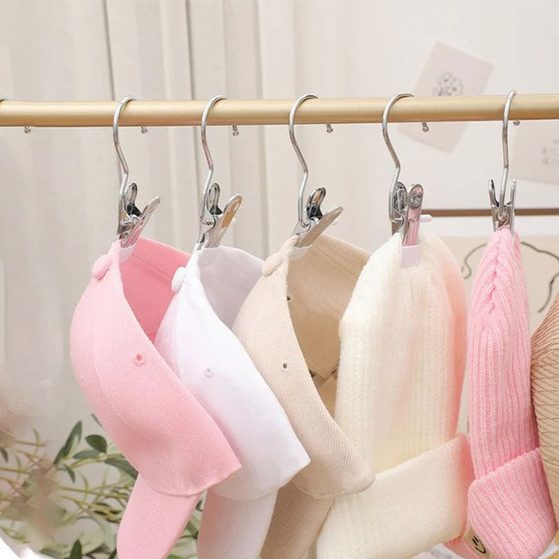 Anti-rust rotating clothes pegs – space-saving storage clips for hats, trousers and travel