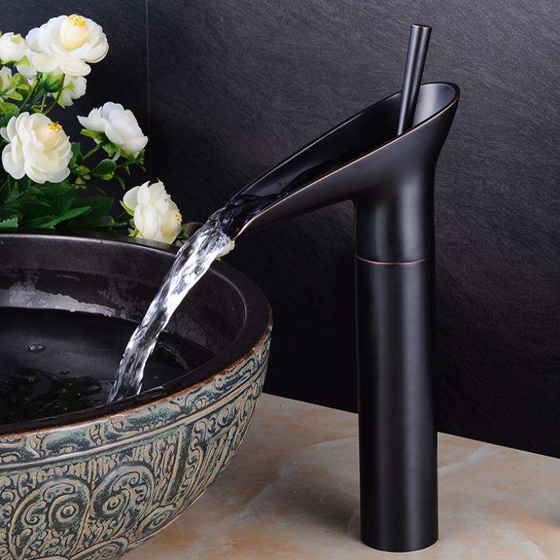 Antique Waterfall Bathroom Basin Tap