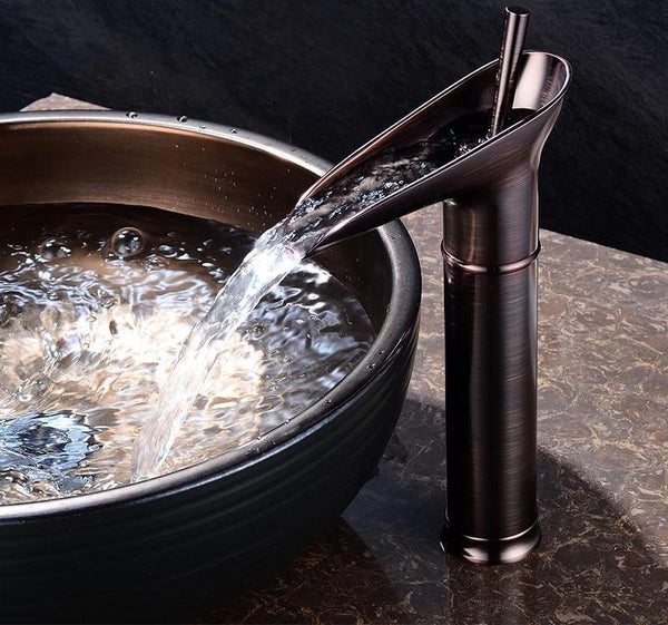 Antique Waterfall Bathroom Basin Tap