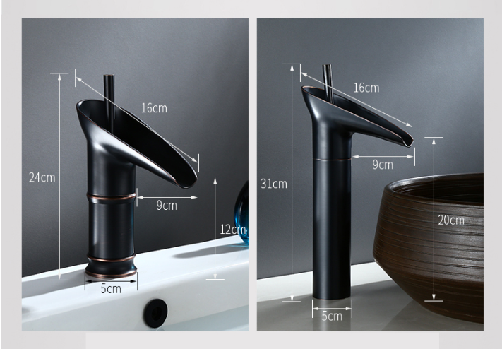 Antique Waterfall Bathroom Basin Tap