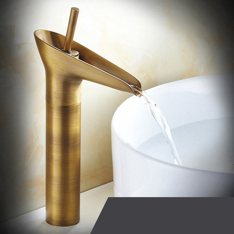 Antique Waterfall Bathroom Basin Tap