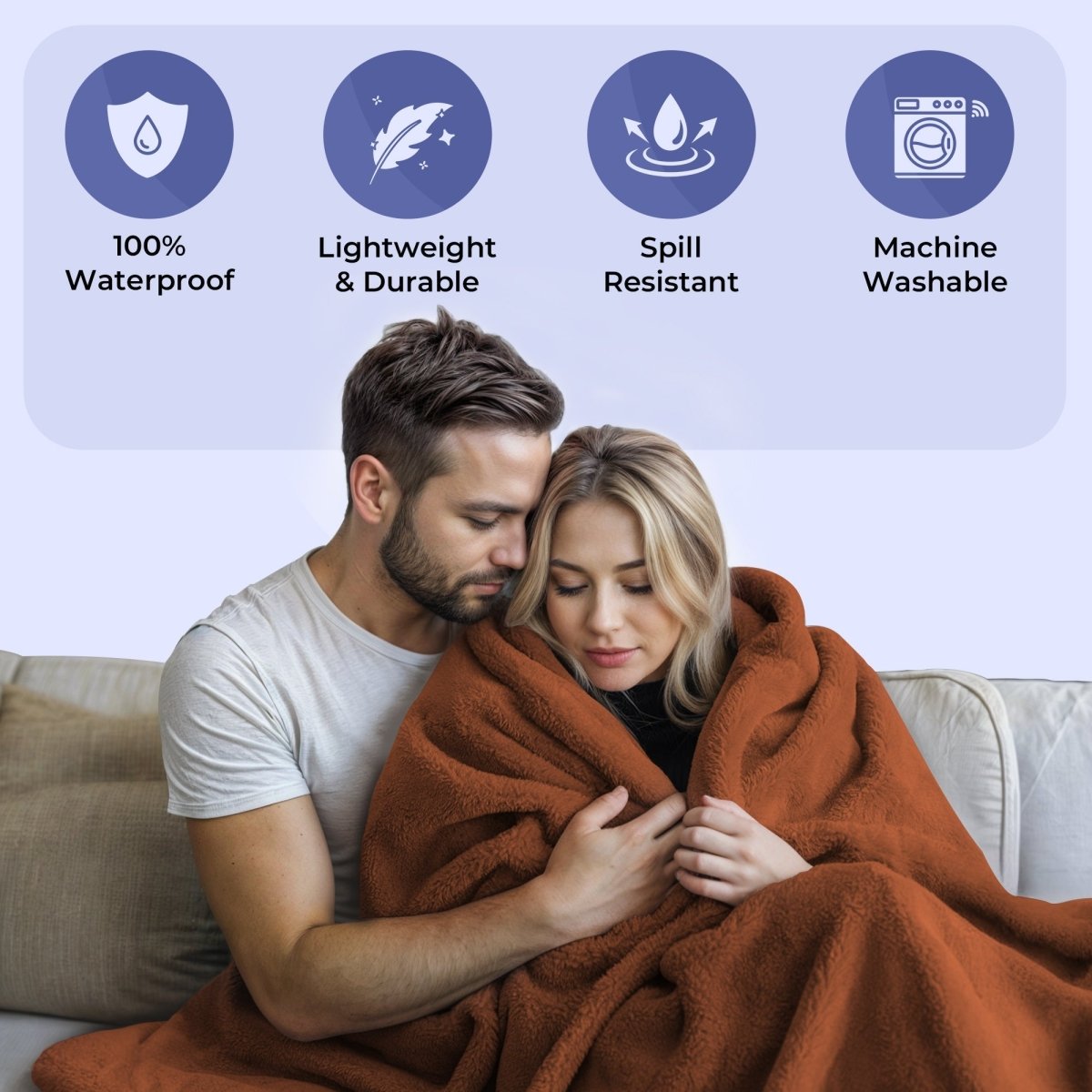 AquaShield Waterproof Protective Blanket for Bed & Sofa
