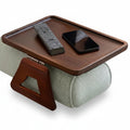Armrest Tray Table | Adjustable Clamp & Bamboo Top | Rubber Grips