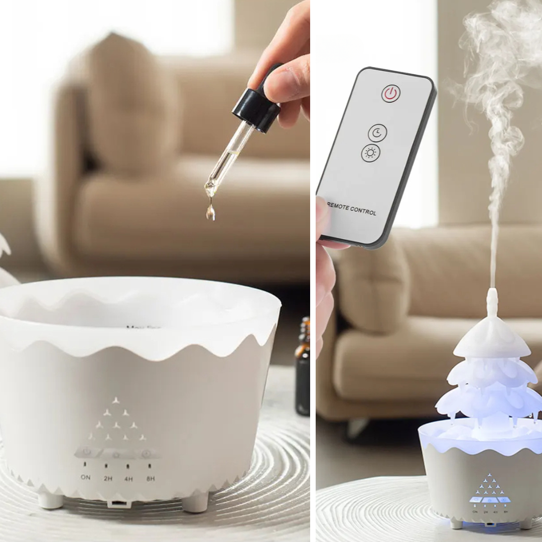 AromaBoom Christmas Tree Diffuser – Ultrasonic Humidifier with LED and USB
