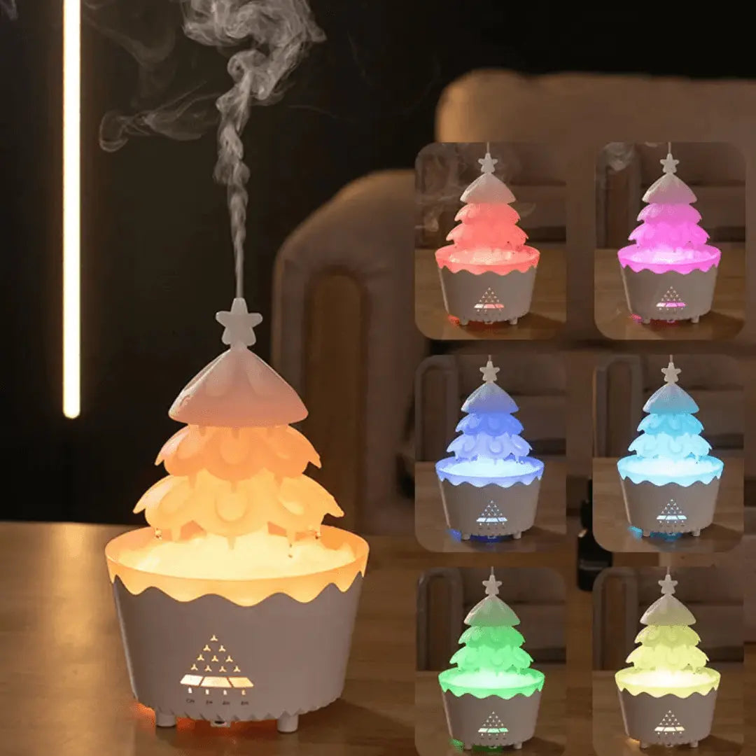 AromaBoom Christmas Tree Diffuser – Ultrasonic Humidifier with LED and USB