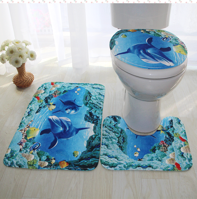 Artistic Bathroom Mat Set