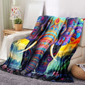 Artistic Elephant Blanket