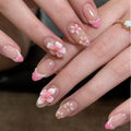 Artistic Floral Accent Press-On Nails