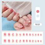 Artistic Gel Nails with Delicate Floral Designs