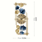 Artistic Ginkgo Leaf Wall Clock