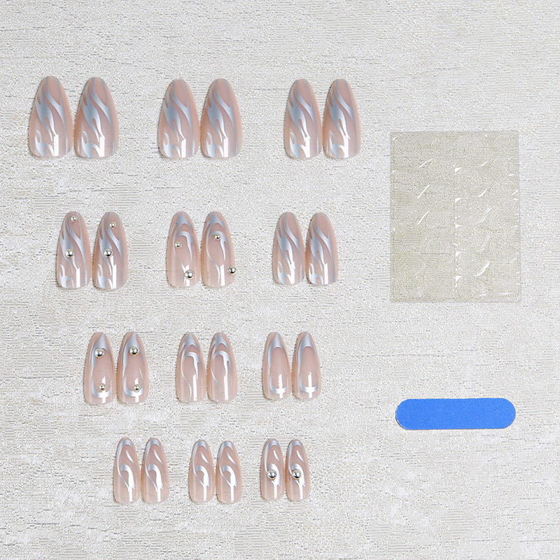 Artistic Glitter Accent Press-On Nails