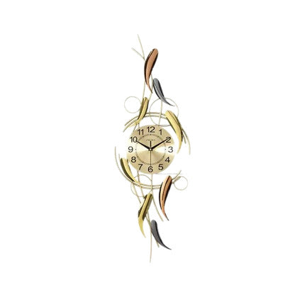 Artistic Leaf Motif Wall Clock