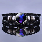 Astrology Charm Leather Bracelet