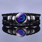 Astrology Charm Leather Bracelet
