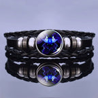 Astrology Charm Leather Bracelet