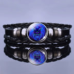 Astrology Charm Leather Bracelet