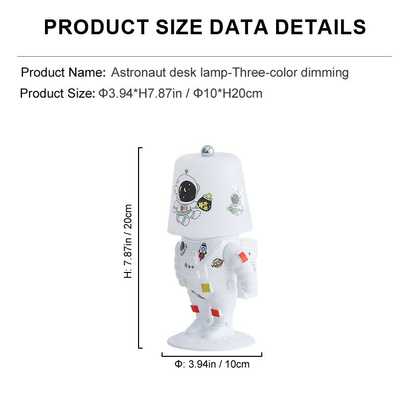 Astronaut Moon Lamp Resin Night Light – Bedroom Bedside Décor & Creative Gift
