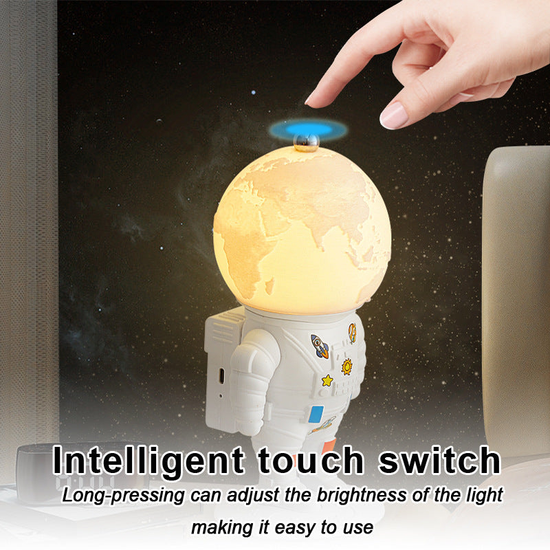Astronaut Moon Lamp Resin Night Light – Bedroom Bedside Décor & Creative Gift
